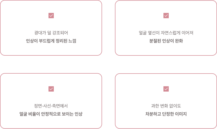 땅콩페이스 시술 후 기대 효과